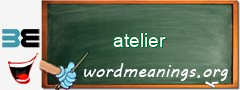 WordMeaning blackboard for atelier